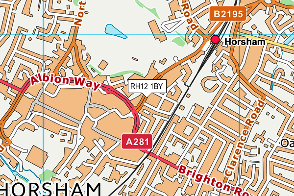 RH12 1BY map - OS VectorMap District (Ordnance Survey) RH12 1BY map - OS VectorMap District (Ordnance Survey)
