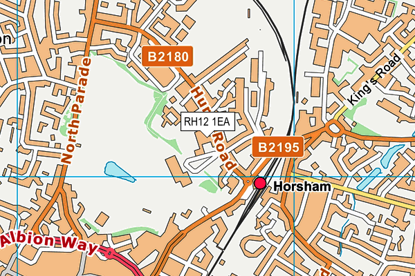 RH12 1EA map - OS VectorMap District (Ordnance Survey) RH12 1EA map - OS VectorMap District (Ordnance Survey)