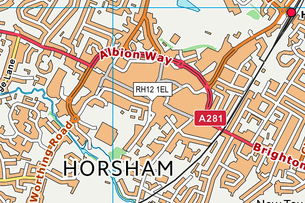 RH12 1EL map - OS VectorMap District (Ordnance Survey) RH12 1EL map - OS VectorMap District (Ordnance Survey)