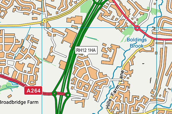 RH12 1HA map - OS VectorMap District (Ordnance Survey) RH12 1HA map - OS VectorMap District (Ordnance Survey)