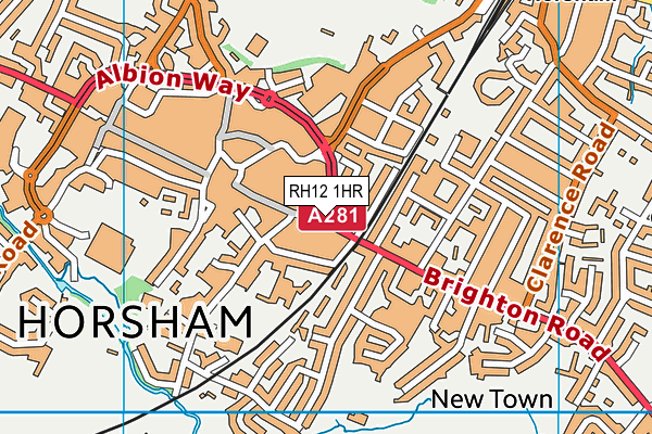 RH12 1HR map - OS VectorMap District (Ordnance Survey) RH12 1HR map - OS VectorMap District (Ordnance Survey)