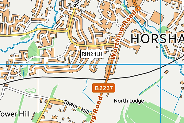 RH12 1LH map - OS VectorMap District (Ordnance Survey) RH12 1LH map - OS VectorMap District (Ordnance Survey)