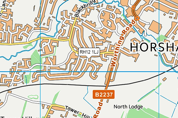 RH12 1LJ map - OS VectorMap District (Ordnance Survey) RH12 1LJ map - OS VectorMap District (Ordnance Survey)