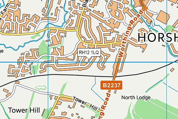 RH12 1LQ map - OS VectorMap District (Ordnance Survey) RH12 1LQ map - OS VectorMap District (Ordnance Survey)