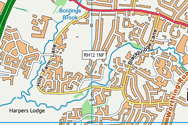 RH12 1NF map - OS VectorMap District (Ordnance Survey) RH12 1NF map - OS VectorMap District (Ordnance Survey)