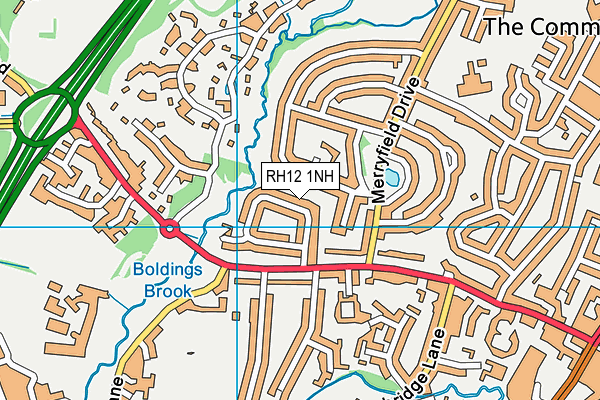 RH12 1NH map - OS VectorMap District (Ordnance Survey) RH12 1NH map - OS VectorMap District (Ordnance Survey)