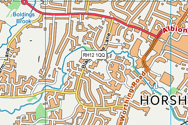 RH12 1QQ map - OS VectorMap District (Ordnance Survey) RH12 1QQ map - OS VectorMap District (Ordnance Survey)