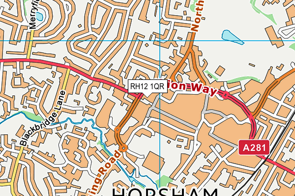 RH12 1QR map - OS VectorMap District (Ordnance Survey) RH12 1QR map - OS VectorMap District (Ordnance Survey)