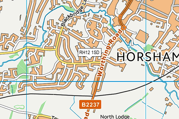RH12 1SD map - OS VectorMap District (Ordnance Survey) RH12 1SD map - OS VectorMap District (Ordnance Survey)
