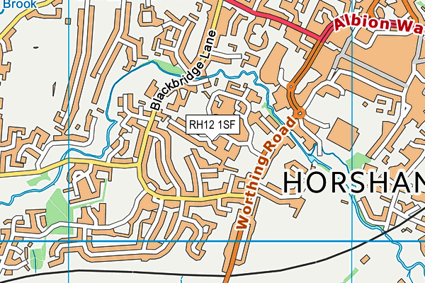 RH12 1SF map - OS VectorMap District (Ordnance Survey) RH12 1SF map - OS VectorMap District (Ordnance Survey)