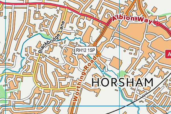 RH12 1SP map - OS VectorMap District (Ordnance Survey) RH12 1SP map - OS VectorMap District (Ordnance Survey)