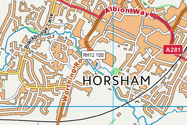 RH12 1SS map - OS VectorMap District (Ordnance Survey) RH12 1SS map - OS VectorMap District (Ordnance Survey)