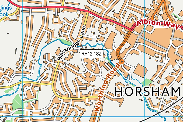 RH12 1SZ map - OS VectorMap District (Ordnance Survey) RH12 1SZ map - OS VectorMap District (Ordnance Survey)