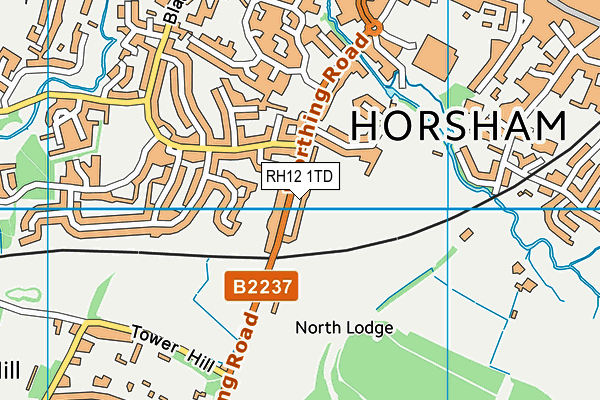 RH12 1TD map - OS VectorMap District (Ordnance Survey) RH12 1TD map - OS VectorMap District (Ordnance Survey)