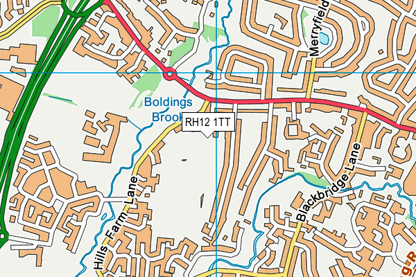 RH12 1TT map - OS VectorMap District (Ordnance Survey) RH12 1TT map - OS VectorMap District (Ordnance Survey)