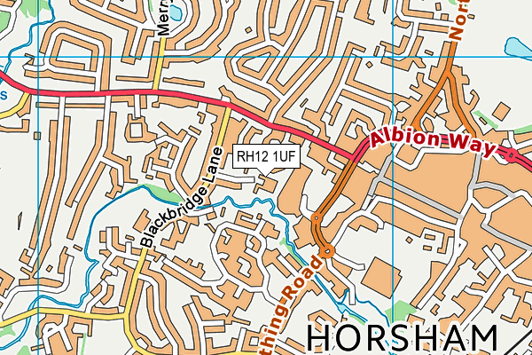 RH12 1UF map - OS VectorMap District (Ordnance Survey) RH12 1UF map - OS VectorMap District (Ordnance Survey)