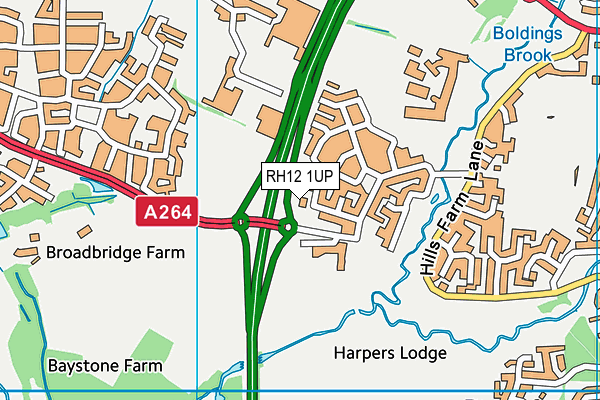 RH12 1UP map - OS VectorMap District (Ordnance Survey) RH12 1UP map - OS VectorMap District (Ordnance Survey)