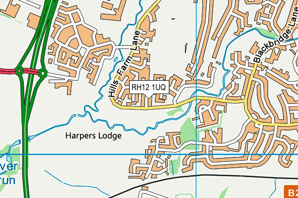 RH12 1UQ map - OS VectorMap District (Ordnance Survey) RH12 1UQ map - OS VectorMap District (Ordnance Survey)