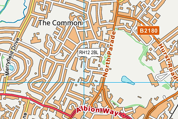 RH12 2BL map - OS VectorMap District (Ordnance Survey) RH12 2BL map - OS VectorMap District (Ordnance Survey)