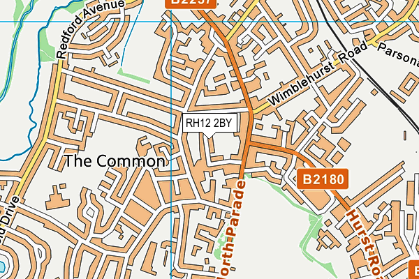 RH12 2BY map - OS VectorMap District (Ordnance Survey) RH12 2BY map - OS VectorMap District (Ordnance Survey)