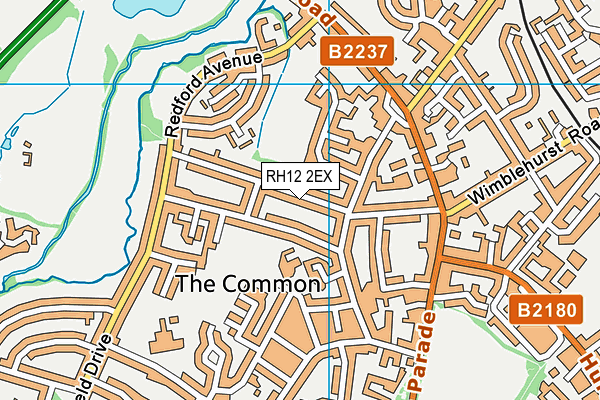 RH12 2EX map - OS VectorMap District (Ordnance Survey) RH12 2EX map - OS VectorMap District (Ordnance Survey)