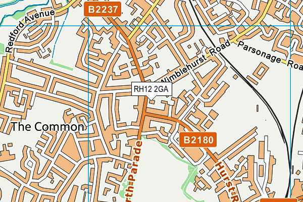 RH12 2GA map - OS VectorMap District (Ordnance Survey) RH12 2GA map - OS VectorMap District (Ordnance Survey)