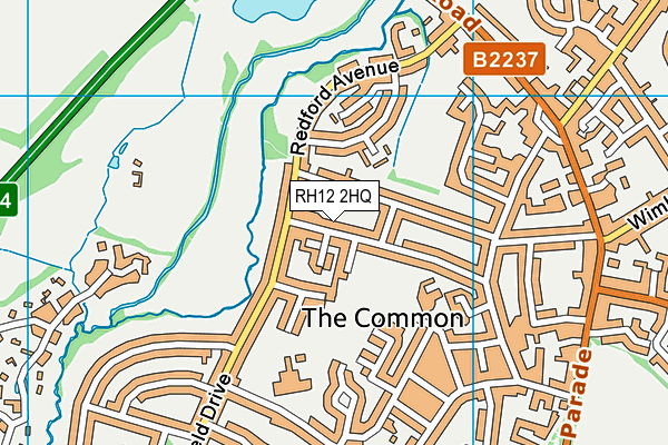 RH12 2HQ map - OS VectorMap District (Ordnance Survey) RH12 2HQ map - OS VectorMap District (Ordnance Survey)