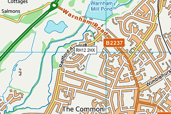 RH12 2HX map - OS VectorMap District (Ordnance Survey) RH12 2HX map - OS VectorMap District (Ordnance Survey)