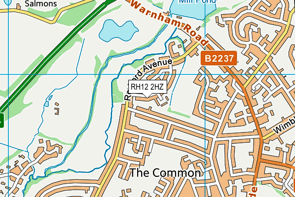 RH12 2HZ map - OS VectorMap District (Ordnance Survey) RH12 2HZ map - OS VectorMap District (Ordnance Survey)