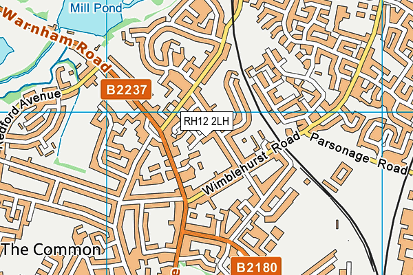 RH12 2LH map - OS VectorMap District (Ordnance Survey) RH12 2LH map - OS VectorMap District (Ordnance Survey)