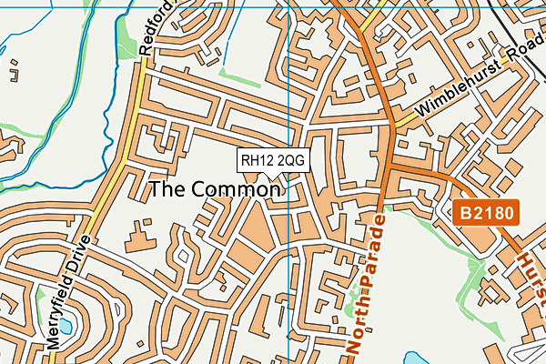RH12 2QG map - OS VectorMap District (Ordnance Survey) RH12 2QG map - OS VectorMap District (Ordnance Survey)