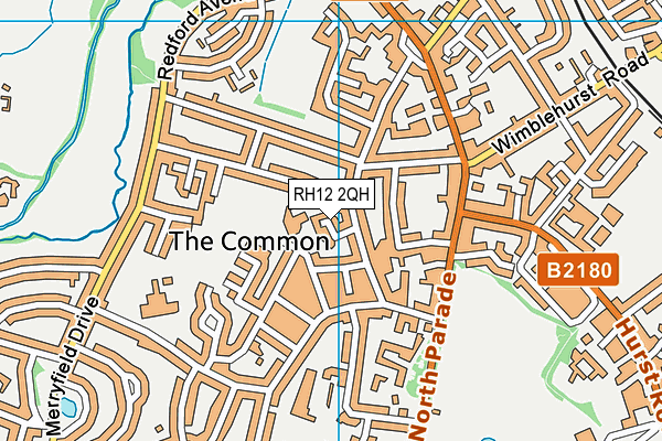 RH12 2QH map - OS VectorMap District (Ordnance Survey) RH12 2QH map - OS VectorMap District (Ordnance Survey)