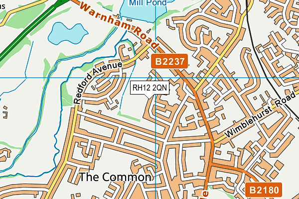 RH12 2QN map - OS VectorMap District (Ordnance Survey) RH12 2QN map - OS VectorMap District (Ordnance Survey)