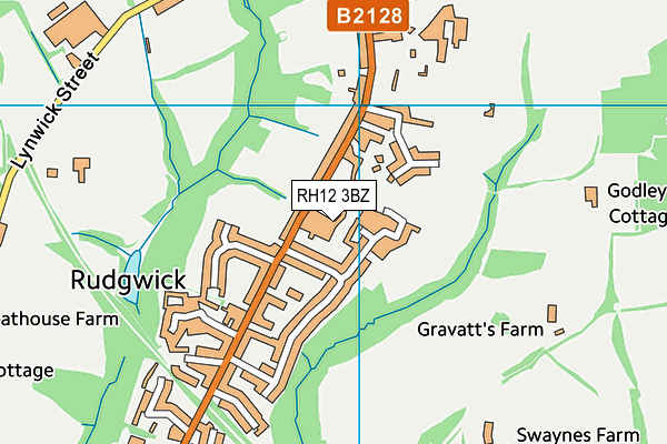 RH12 3BZ map - OS VectorMap District (Ordnance Survey) RH12 3BZ map - OS VectorMap District (Ordnance Survey)