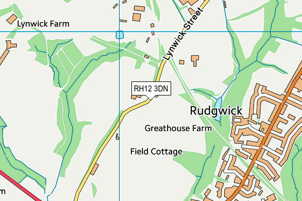 RH12 3DN map - OS VectorMap District (Ordnance Survey) RH12 3DN map - OS VectorMap District (Ordnance Survey)