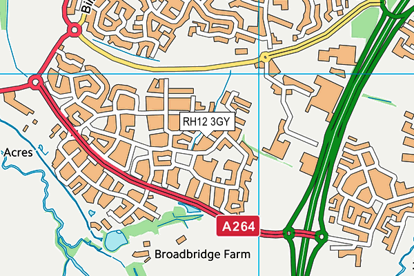 RH12 3GY map - OS VectorMap District (Ordnance Survey) RH12 3GY map - OS VectorMap District (Ordnance Survey)