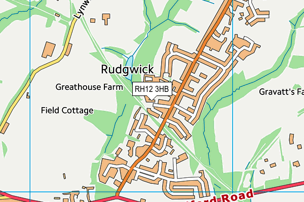 RH12 3HB map - OS VectorMap District (Ordnance Survey) RH12 3HB map - OS VectorMap District (Ordnance Survey)