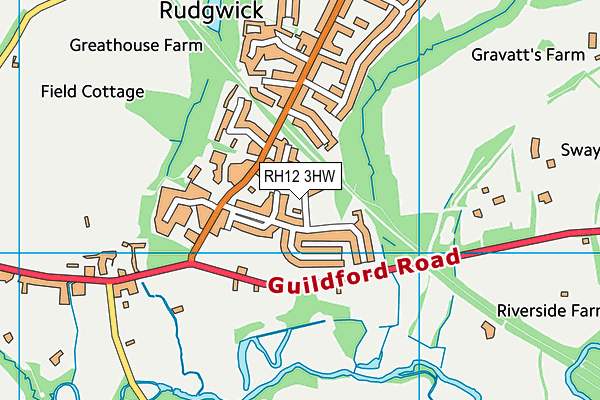 RH12 3HW map - OS VectorMap District (Ordnance Survey) RH12 3HW map - OS VectorMap District (Ordnance Survey)