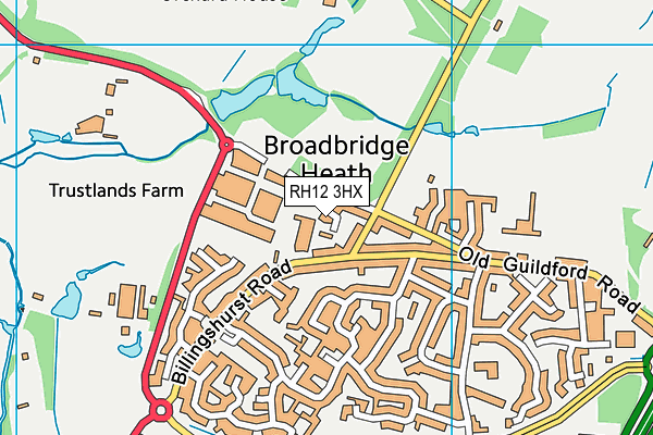 RH12 3HX map - OS VectorMap District (Ordnance Survey)