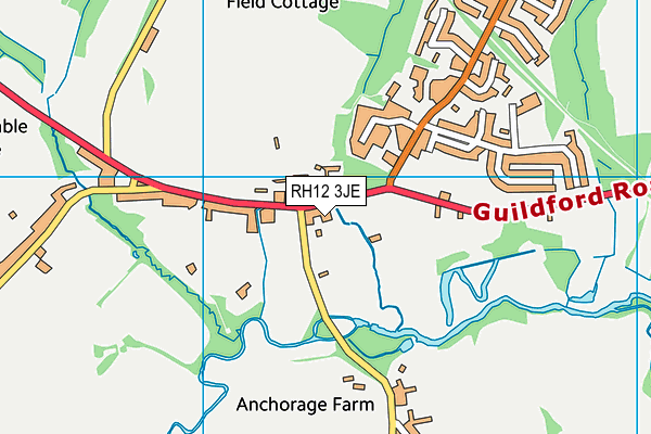 RH12 3JE map - OS VectorMap District (Ordnance Survey) RH12 3JE map - OS VectorMap District (Ordnance Survey)
