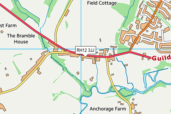 RH12 3JJ map - OS VectorMap District (Ordnance Survey)