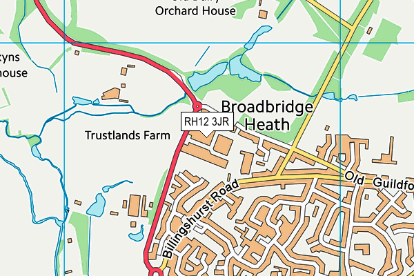 RH12 3JR map - OS VectorMap District (Ordnance Survey) RH12 3JR map - OS VectorMap District (Ordnance Survey)