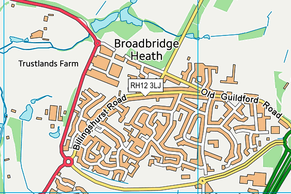 RH12 3LJ map - OS VectorMap District (Ordnance Survey) RH12 3LJ map - OS VectorMap District (Ordnance Survey)