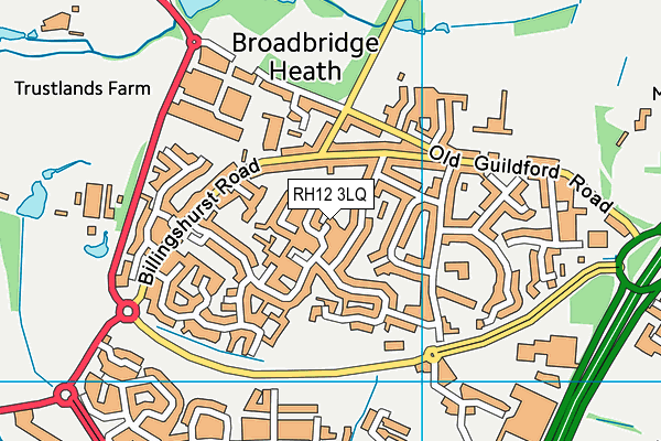 RH12 3LQ map - OS VectorMap District (Ordnance Survey) RH12 3LQ map - OS VectorMap District (Ordnance Survey)