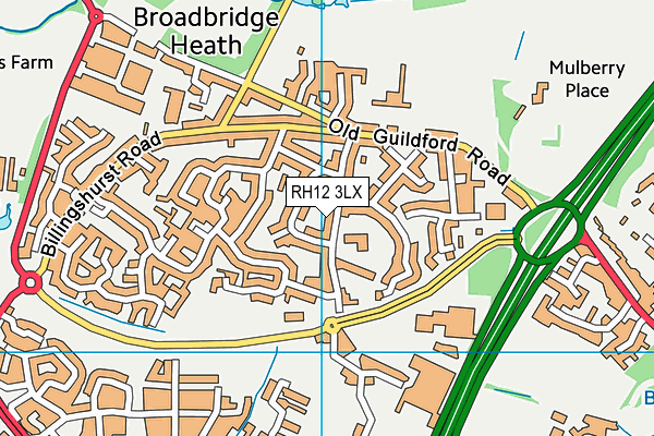 RH12 3LX map - OS VectorMap District (Ordnance Survey) RH12 3LX map - OS VectorMap District (Ordnance Survey)