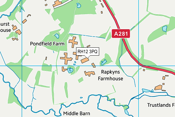 RH12 3PQ map - OS VectorMap District (Ordnance Survey) RH12 3PQ map - OS VectorMap District (Ordnance Survey)