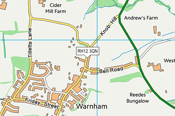 RH12 3QN map - OS VectorMap District (Ordnance Survey) RH12 3QN map - OS VectorMap District (Ordnance Survey)