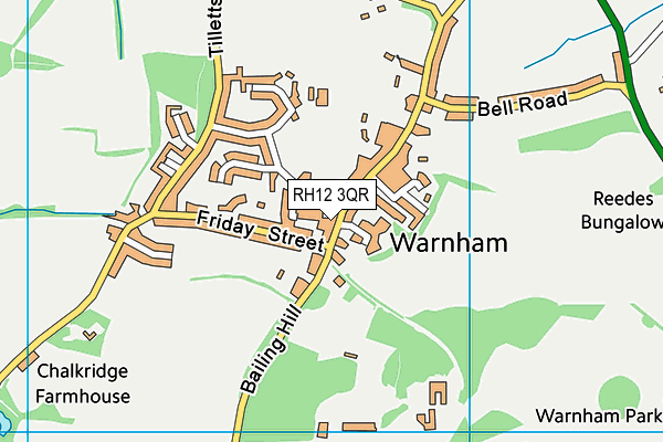 RH12 3QR map - OS VectorMap District (Ordnance Survey) RH12 3QR map - OS VectorMap District (Ordnance Survey)