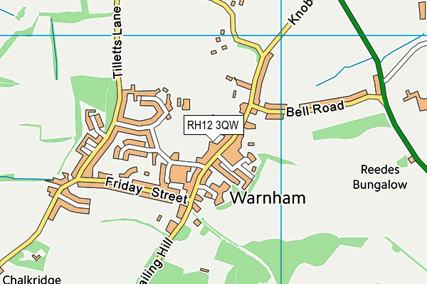 RH12 3QW map - OS VectorMap District (Ordnance Survey) RH12 3QW map - OS VectorMap District (Ordnance Survey)