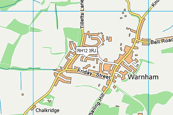 RH12 3RJ map - OS VectorMap District (Ordnance Survey)